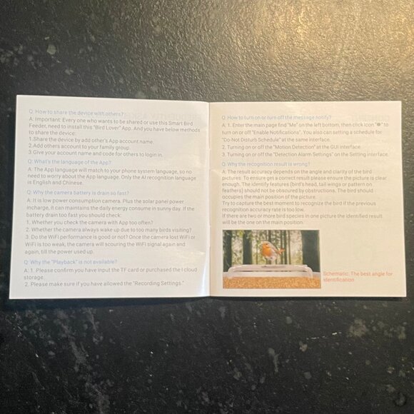 Smart AI Recognition Camera Bird Feeder (NWOT) - Picture 11 of 16